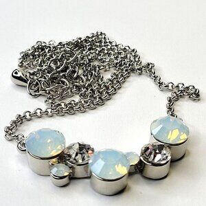 Silver Crystal Dainty Necklace